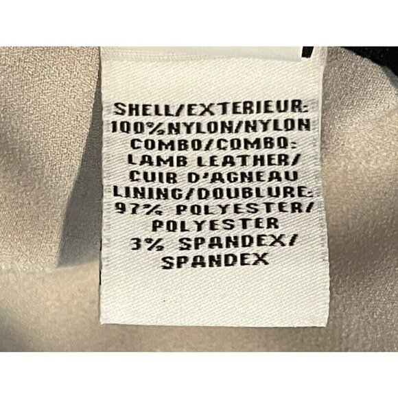 Diane Von Furstenberg DVF Black Tan Lace Lamb Leather Trim Pencil Skirt - Picture 11 of 11